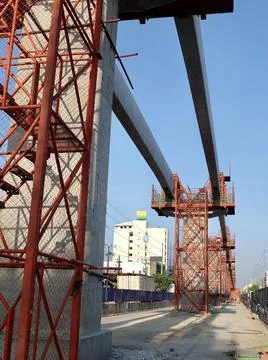 Monorail Construction Site Stock Photos