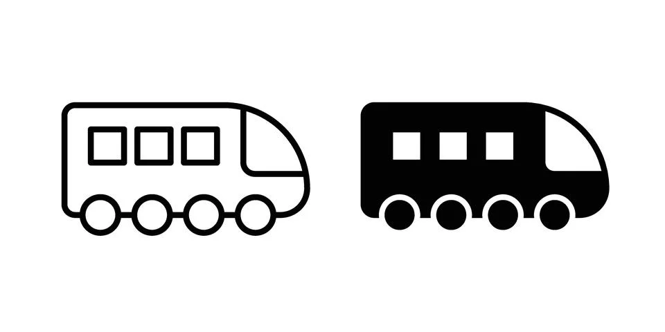 Monorail icon black vector isolated on white 스톡 일러스트