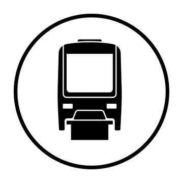 Monorail  icon front view Stock Illustration