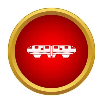 Monorail icon representing modern urban transport system Stock Illustration