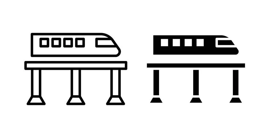 Monorail icon vector design illustrations 스톡 일러스트