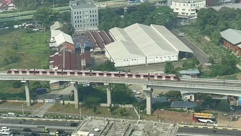 Monorail at jakarta Stock Footage 281462982