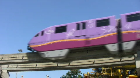 Monorail Passing Stock-Footage 601072