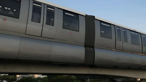 Monorail train in Asia Stock Footage 272976808