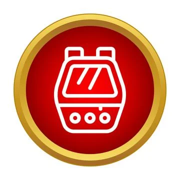 Monorail train cabin icon representing public transportation 스톡 일러스트