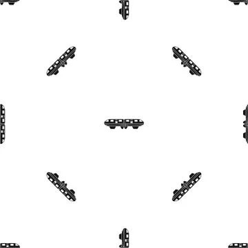 Monorail train pattern seamless black イラスト素材