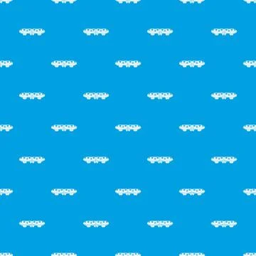 Monorail train pattern seamless blue Stock Illustration