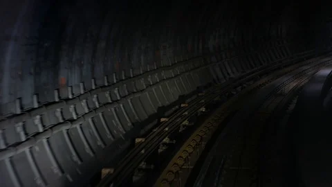 Monorail Tunnel Ride Stock Footage 101600316
