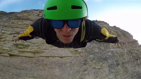 Monosuit ropejumping Stock Footage 119802508