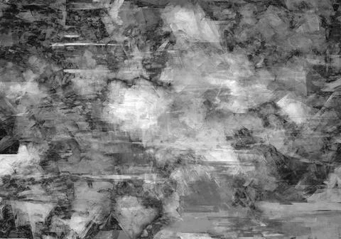 Monotone abstract creative drawing Chaotic smears Rough pattern Matt surface Stock Illustration