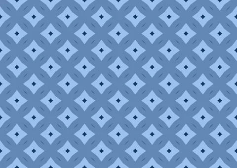Monotone blue squares seamless repeat pattern illustration Stock Illustration