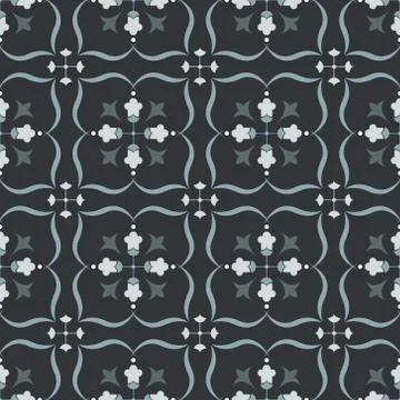Monotone color patterns with flowers Stock Illustration