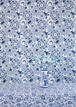 Monotone Delft Blue Stock Photos