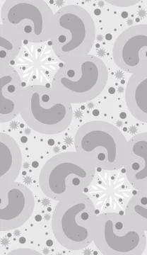 Monotone Floral Seamless Background Stock Illustration
