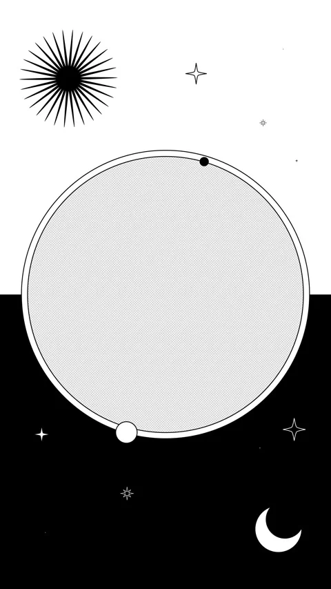 Monotone planet design video frame Stock Footage 311836124