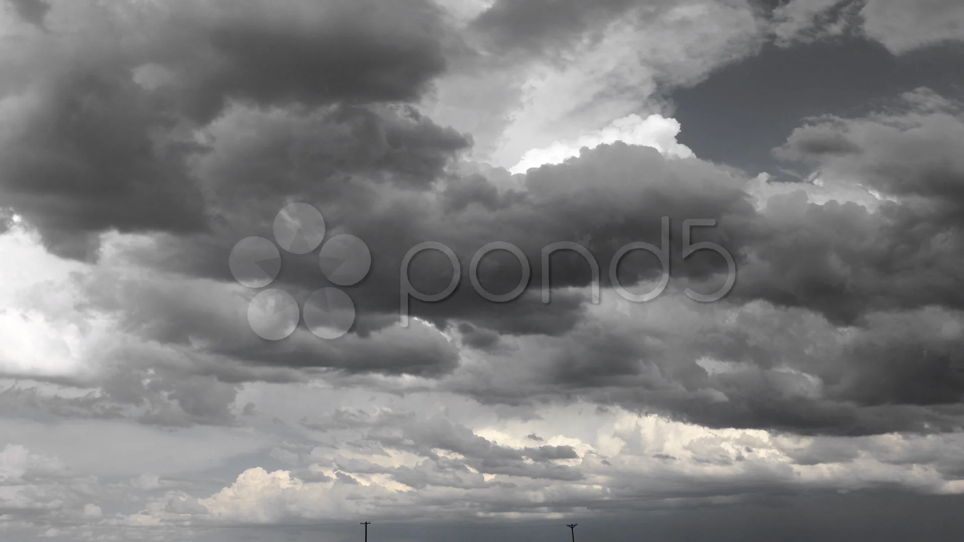 Monotone Storm Cloud Time Lapse Stock Video Pond5