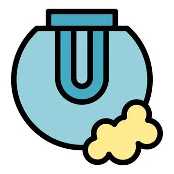 Monoxide smoke detector icon vector flat Illustrazione stock