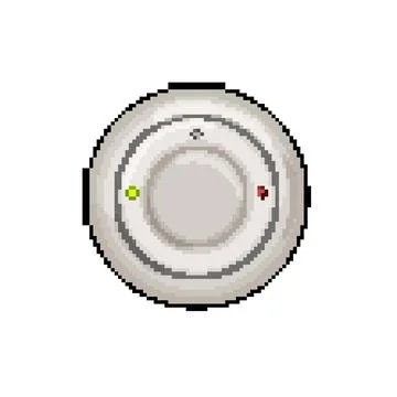 Monoxide smoke detector pixel art vector illustration Stock Illustration