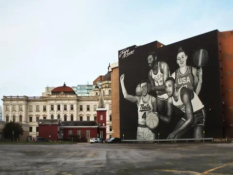 Monroe Building mural Stock Photos