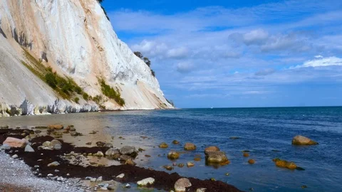 Mons Klint cliffs in Denmark. 2 shots! Stock Footage 97083415