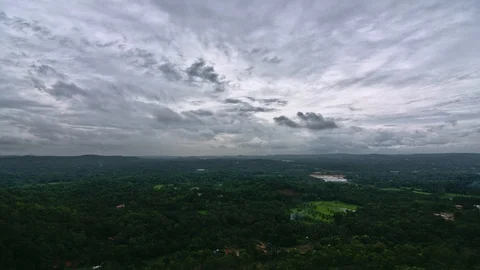 Monsoon clouds approaching the main land, time lapse, Mangalore, India Stock Footage 89116092