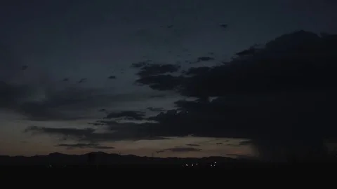 Monsoon clouds build and Lightning Strikes Video stock 85285671