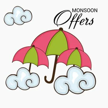 Monsoon. Stock Illustration