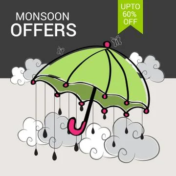 Monsoon. Stock Illustration