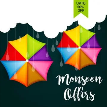 Monsoon. Stock Illustration