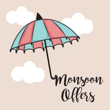 Monsoon. Stock Illustration