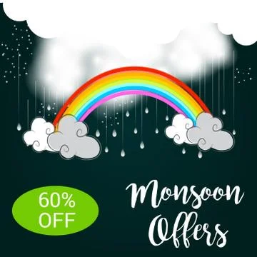 Monsoon. Stock Illustration