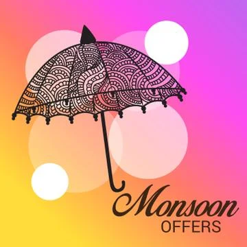 Monsoon. Stock Illustration