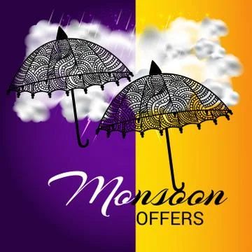 Monsoon. Stock Illustration