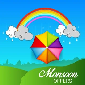 Monsoon. Stock Illustration