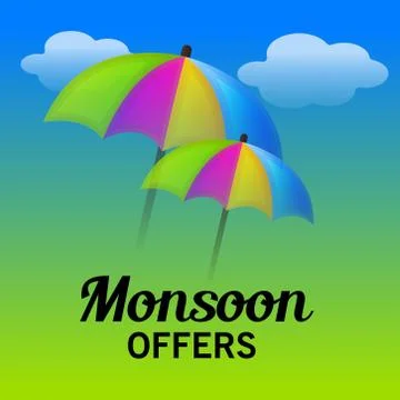 Monsoon. Stock Illustration