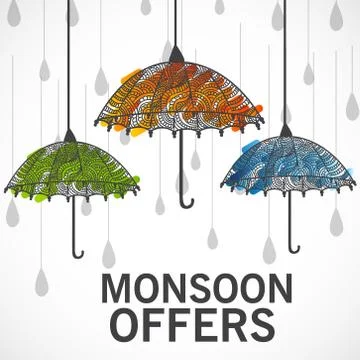 Monsoon. Stock Illustration