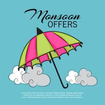 Monsoon. Stock Illustration