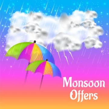 Monsoon. Stock Illustration