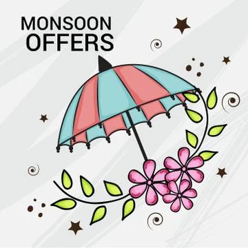 Monsoon. Stock Illustration