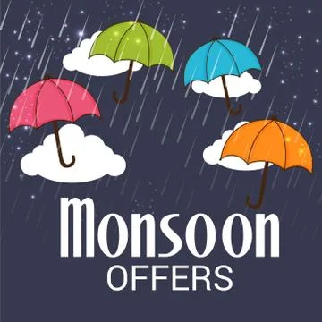 Monsoon. Stock Illustration
