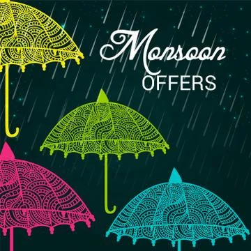 Monsoon. Stock Illustration