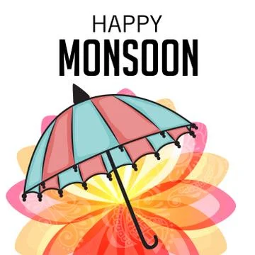 Monsoon. Stock Illustration