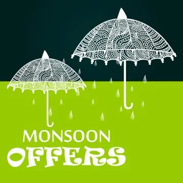 Monsoon. Stock Illustration