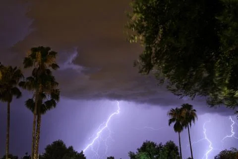 Monsoon Lightning Stock Photos