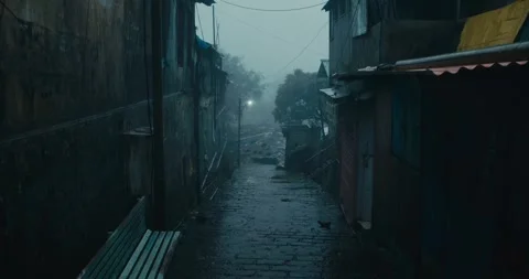 Monsoon Rain in India Stockbeeldmateriaal 304316839