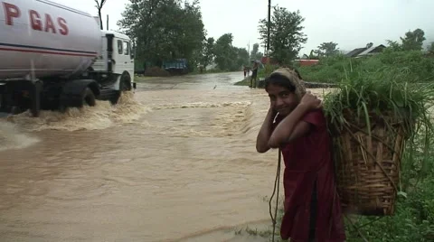 Monsoon rain Nepal Stock Footage 47549715