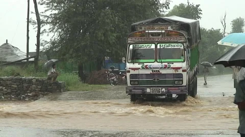 Monsoon rain Nepal Stock Footage 47550064