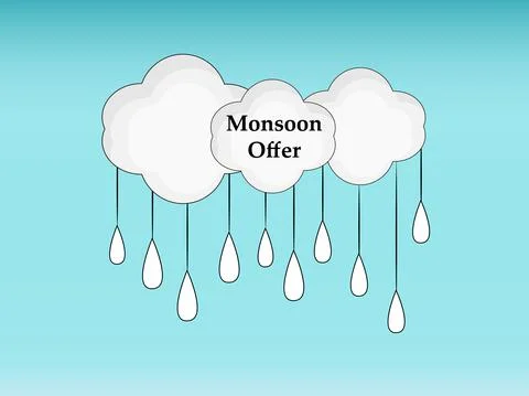 Monsoon season background Illustration