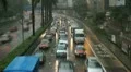 Monsoon Season, Hong Kong Island Cityscape, Rainy, Storm, Car Traffic time lapse HD Footage