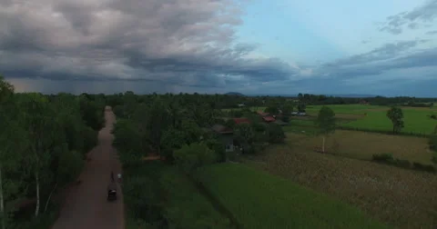 Monsoon stormy landscape Stock Footage 61505817
